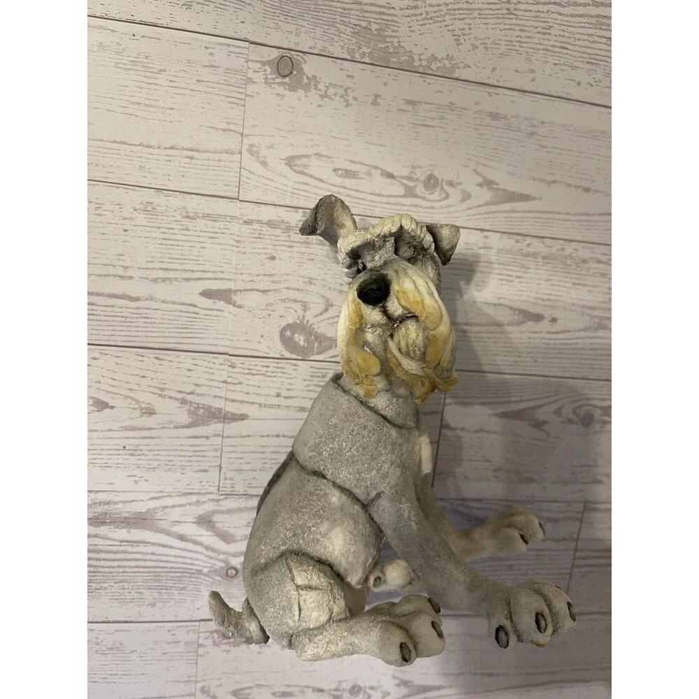 2003 A Breed Apart Schnauzer ll Figurine 70036 Signed Country Artist Ltd Dog Vtg